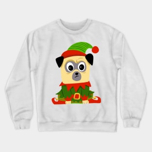Christmas is coming, pug dressed up as elf Crewneck Sweatshirt